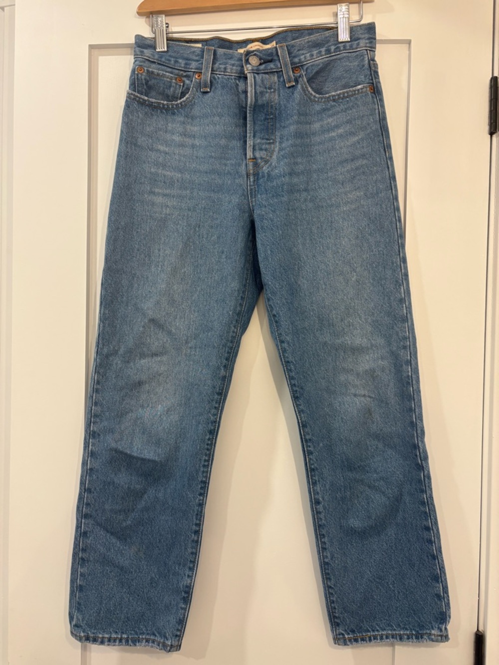 Levi’s Wedgie Straight Jeans Size 26 High Rise 100% Cotton Water<Less